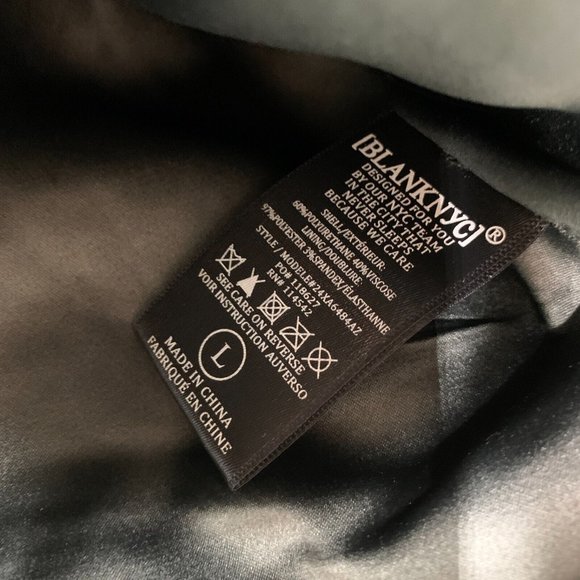 Blank NYC Jacket Green Faux Leather Moto Zip Forever And A Day - Picture 8 of 12